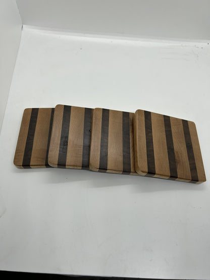 Animate | Cherry & Walnut Coasters, Set of 4
