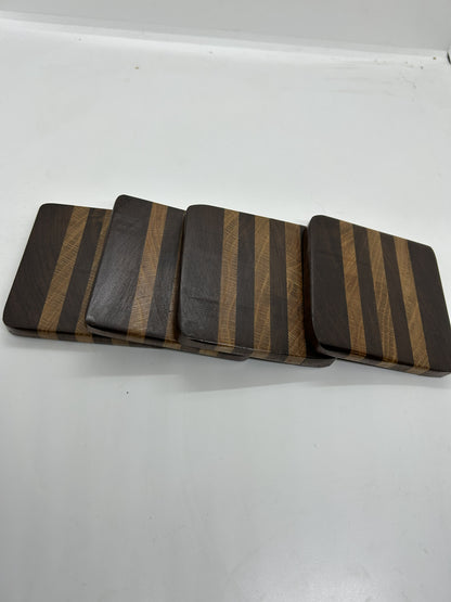 Animate | Cherry & Walnut Coasters, Set of 4