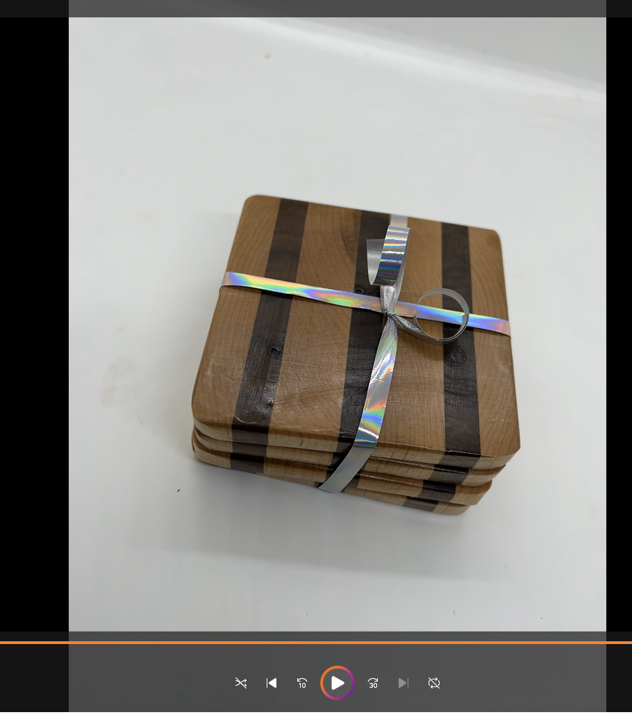 Animate | Cherry & Walnut Coasters, Set of 4
